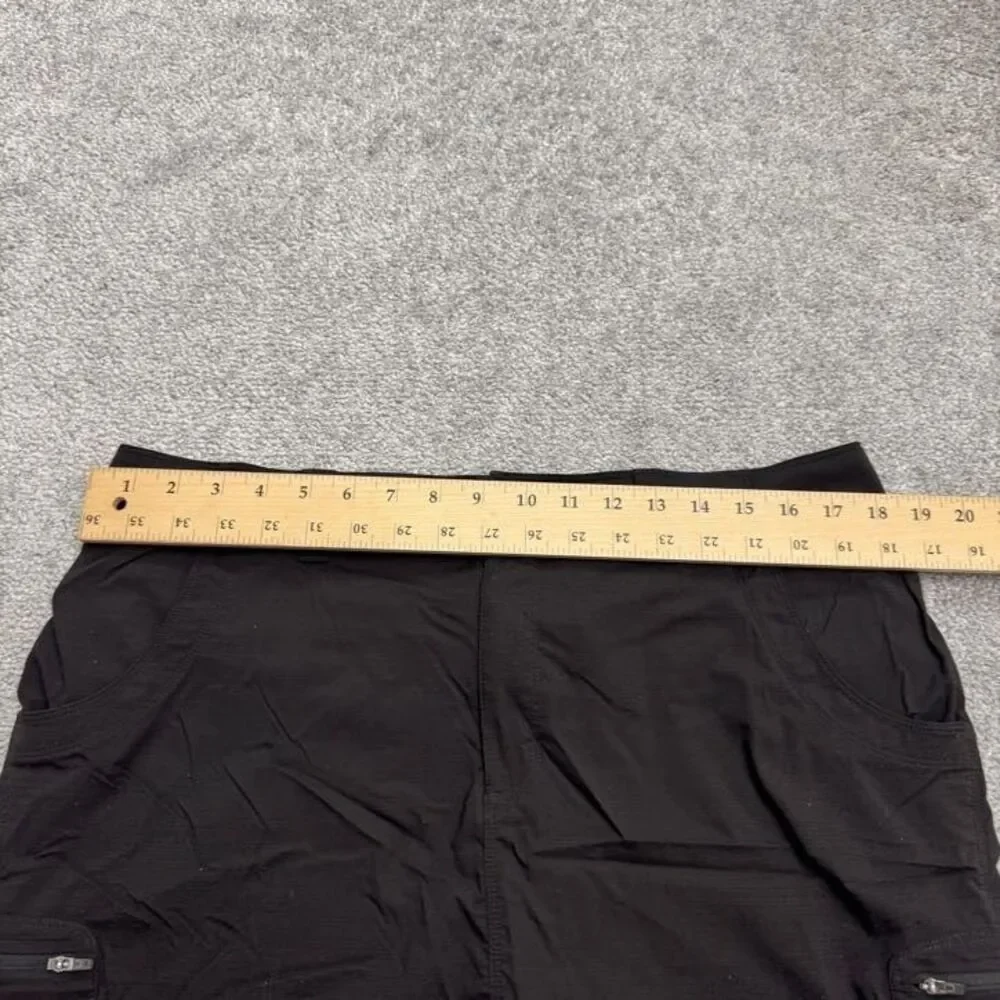 L.L. Bean Cargo Mini Skort Skirt Womens 14 Regular Black Nylon Outdoor Camping